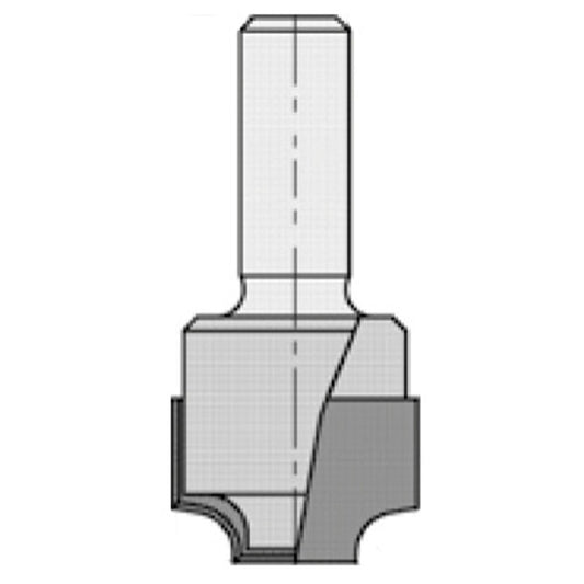 Kwartrondprofielfrees R=3,0 mm, L2=12 mm, D=18 mm, S=8 mm, HW