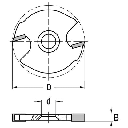 Groefzaagje B=3,0 mm D=40 mm