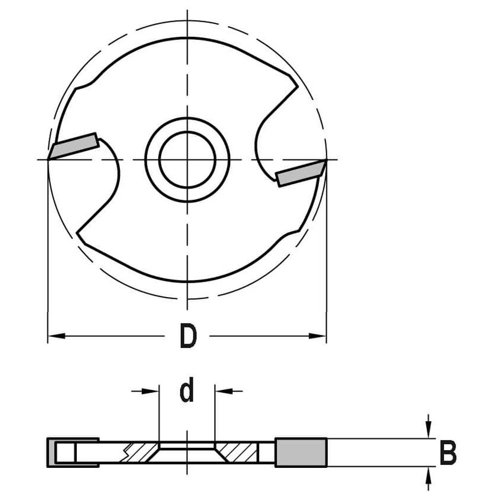 Groefzaagje B=2,0 mm D=40 mm