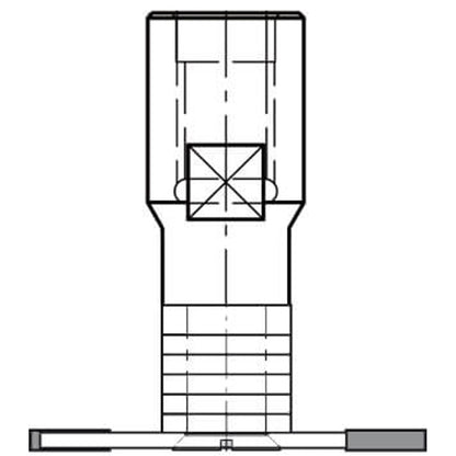 Spindel met vlakke onderkant, opname (d) 8,0 mm, L2=15 mm, Binnendraad M10