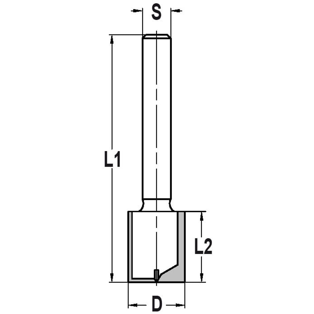 Groeffrees Ø 18 x 25 mm, TL=70 mm, S=10 mm, HW