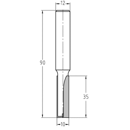 Groeffrees 20 mm SL=38 TL=90