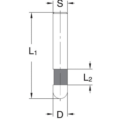 Kantenfrees voor luchtmachine Ø 6,3 x 6 mm, TL=38 mm, S=6,3 mm, VHW