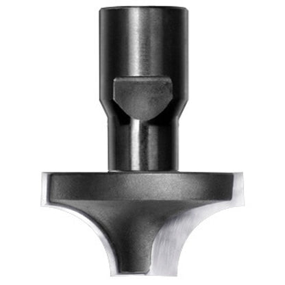 Kwartrondprofielfrees R=12,7 mm onderkant ingelegd HW, D=37,4 mm, Binnendraad M12, HW