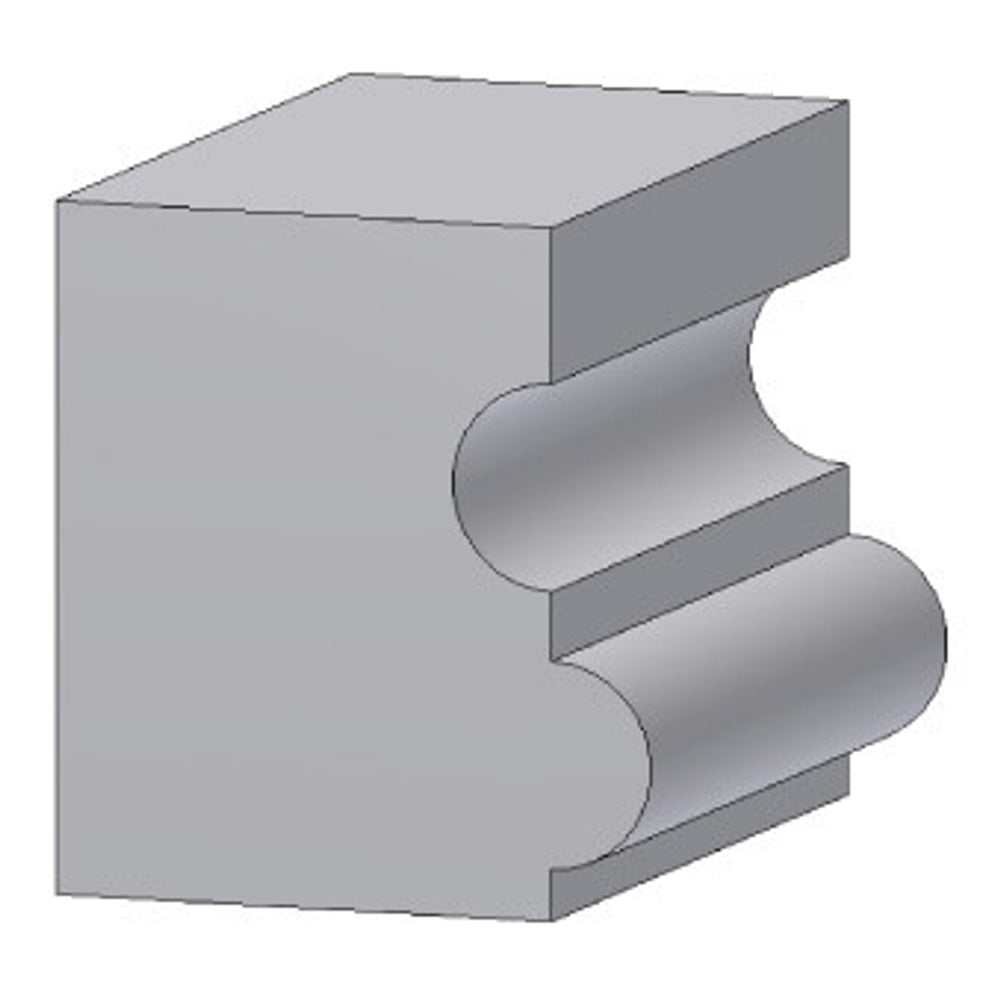 Multiprofielfrees R=3,0 mm met lager, L2=16 mm, S=8 mm, HW