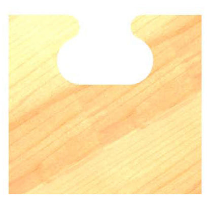 Handgreepprofielfrees R=2.5/5.0, L3=14.5 mm, S=12 mm, HW