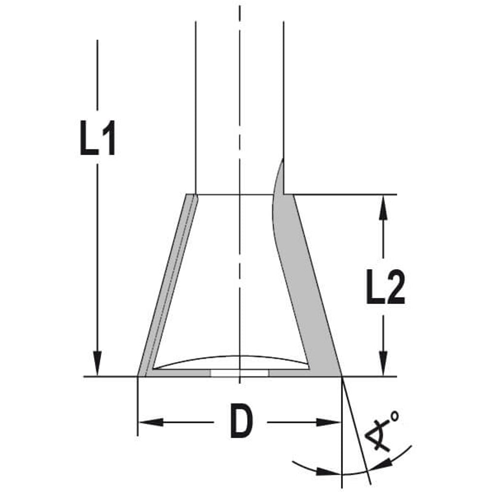 Zwaluwstaartfrees 15°, D=28 mm, S=12 mm, HW
