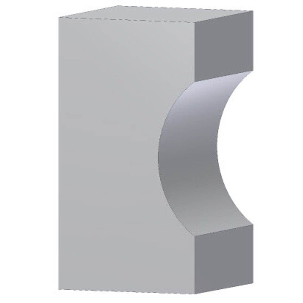 Kogelprofielfrees R=8,0 mm met lager, TL=55 mm, S=8 mm, HW