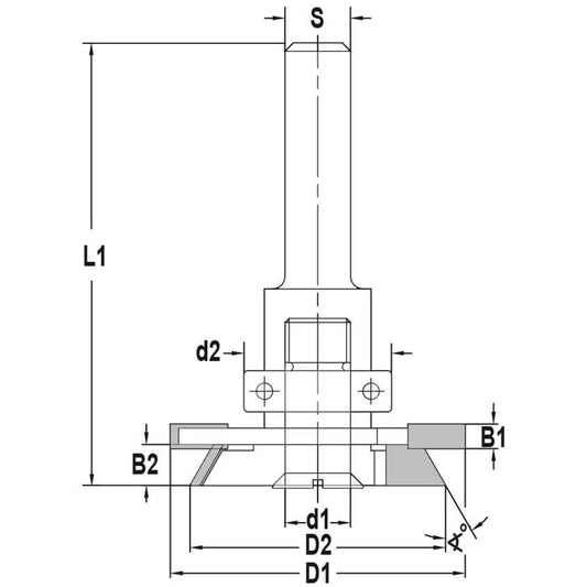 Afdichtingsfreesset met geleidelager, S=8 mm, HW
