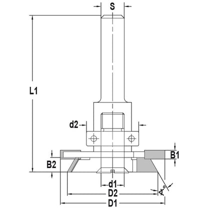 Afdichtingsfreesset met geleidelager, S=10 mm, HW