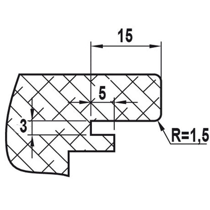 Afdichtingsfreesset met geleidelager, D=50 mm, S=6 mm, HW
