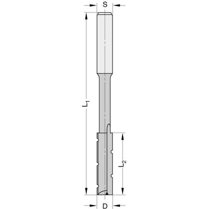 Langgatboor 14 mm links