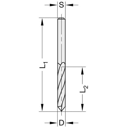 Spiraalboor 2,5 x 14 mm TL=43 links