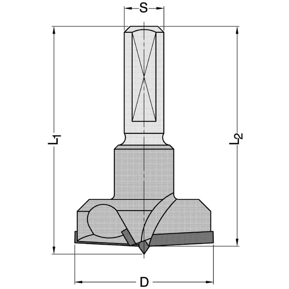 Diamant cilinderkopboor 35x70mm