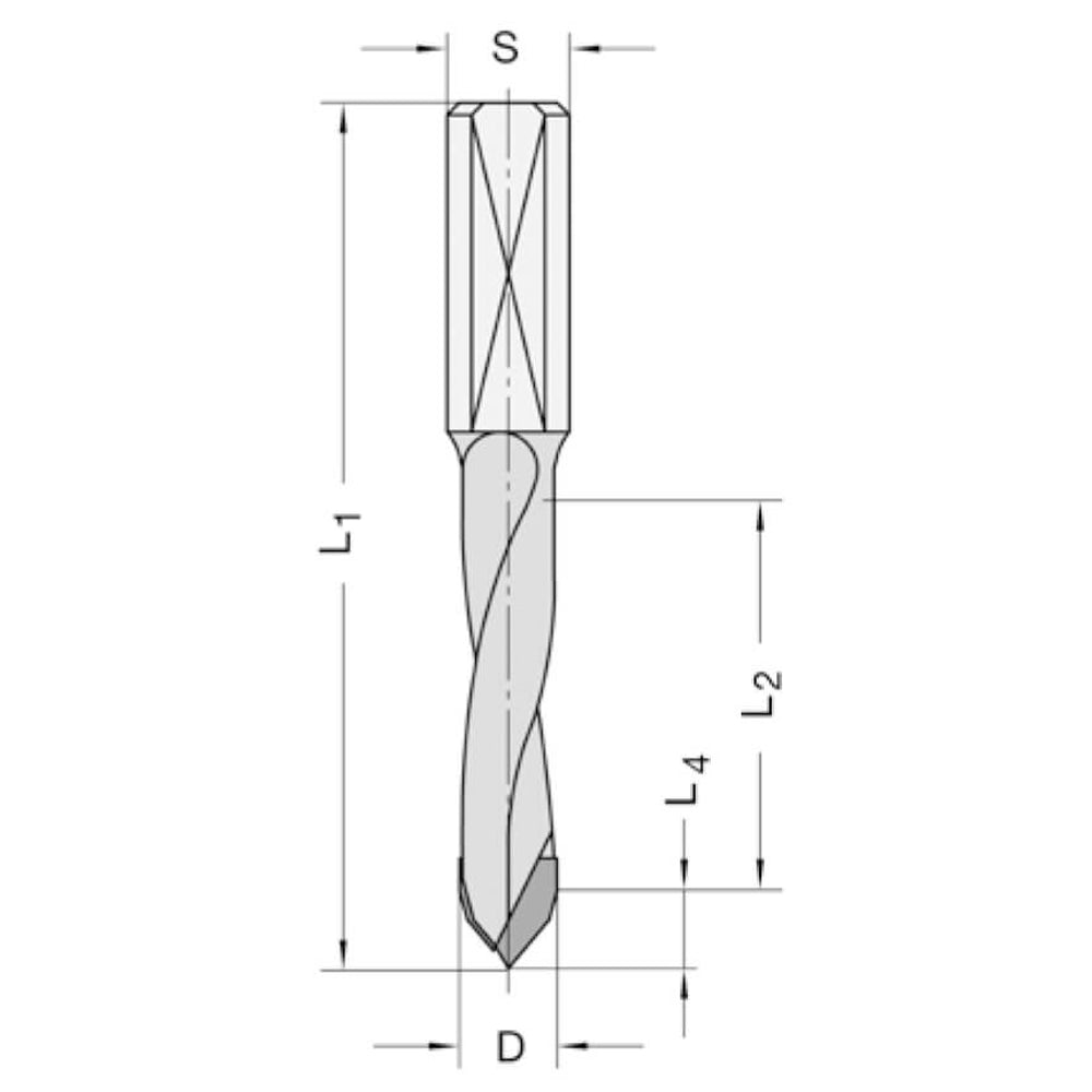 DIAMANT DREVELBOOR + DAKTAND 8x35 MM LINKS
