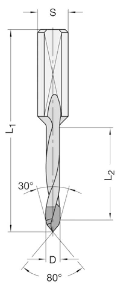 Isodur doorgangsboor 8 x 35mm links