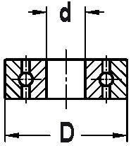 Kogellager met asgat 3,15 mm