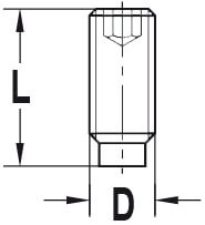 Stelschroef M5,0 x 12,0 DIN 915
