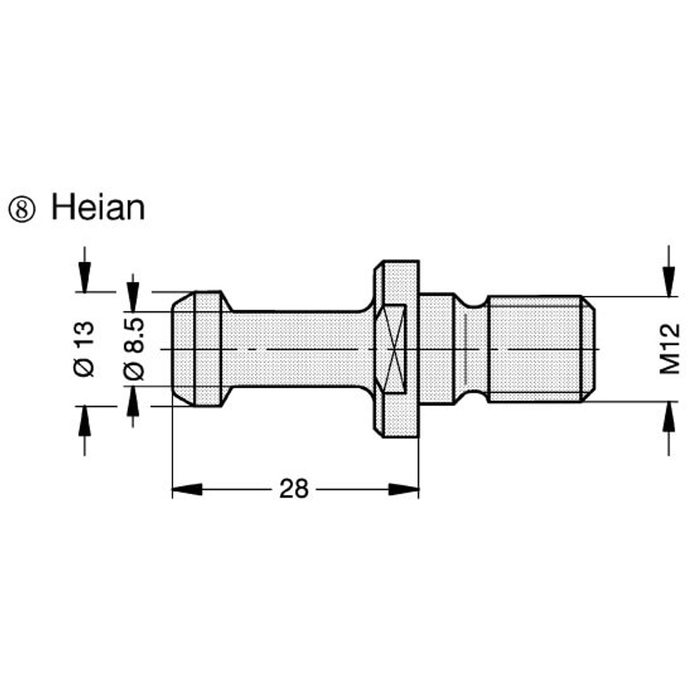 Aantrekbout D=12mm f.BIESSE