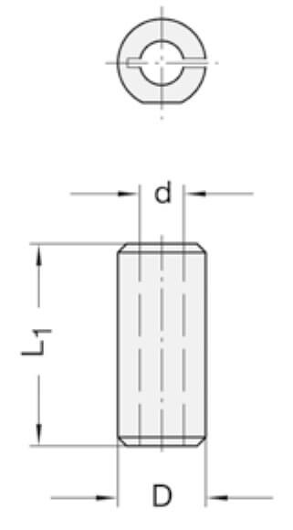 Verloopbus D=10 / d=3 mm