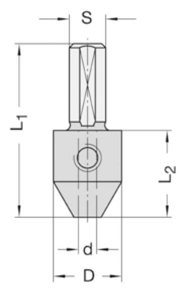 Boor opname 5,0 mm met cyl. schacht