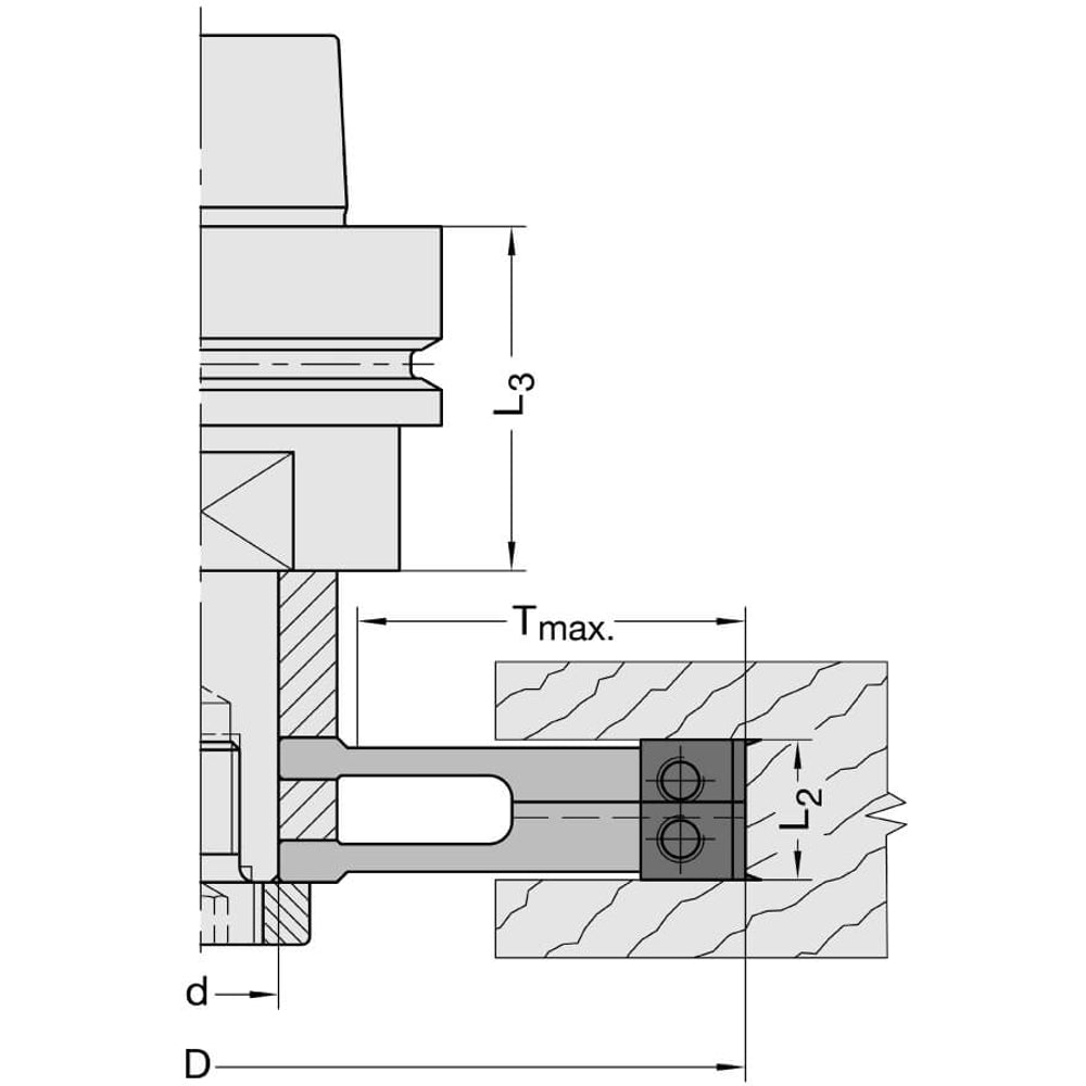 Verstelbare keermes groefzaag Ø 140 x 20 mm met SK30 opname, HW, Z=4/V=4