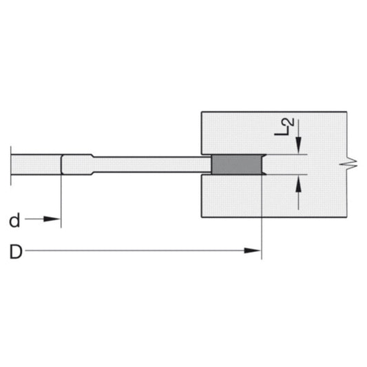 Keermes Groefzaag Ø 100 x 22 mm, L2=3,97 mm, Z=2+2/V=4, HW