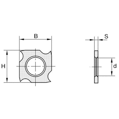 Keermes Groefzaag Ø 100 x 22 mm, L2=3,97 mm, Z=2+2/V=4, HW