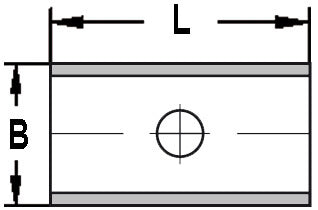 Keermes 25,0 x 12,0 x 1,5 mm (1-gats), tweezijdig geslepen, HW