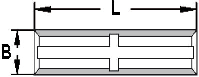 Mini-Keermes 40,0 x 5,5 x 1,1 mm, vierzijdig geslepen, HW