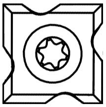 Afrondkeermes R=2,5 mm, vierzijdig geprofileerd, HW