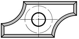 Afrond-/ Kwartrondkeermes R=2,0 mm, tweezijdig geprofileerd, HW