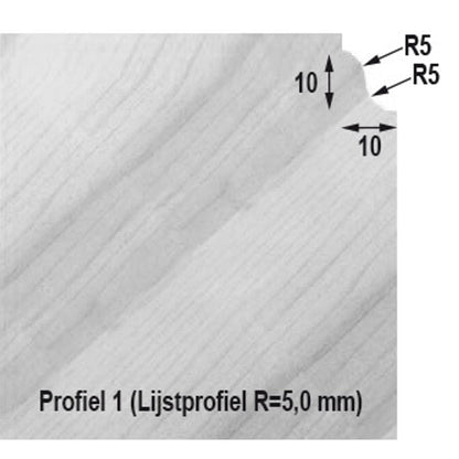 K.mes s-profielfrees R=5 + lager 12