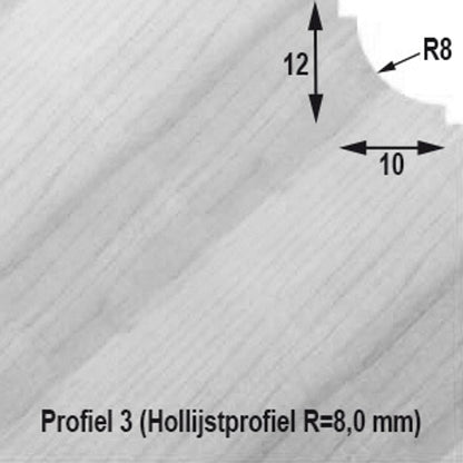 Keermes Contraprofielfrees R=4 +lager 16
