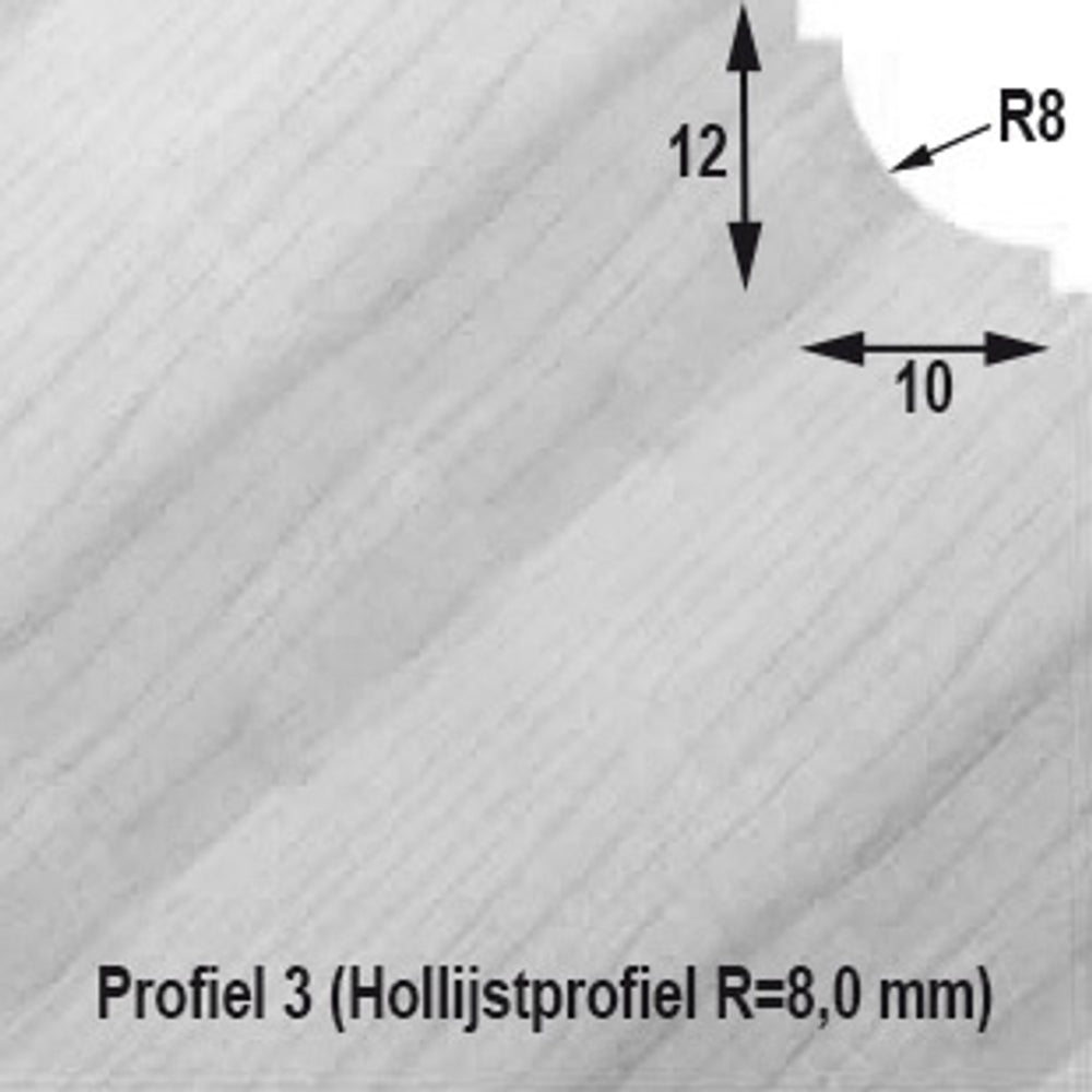 K.mes s-profielfrees R=5 + lager 12