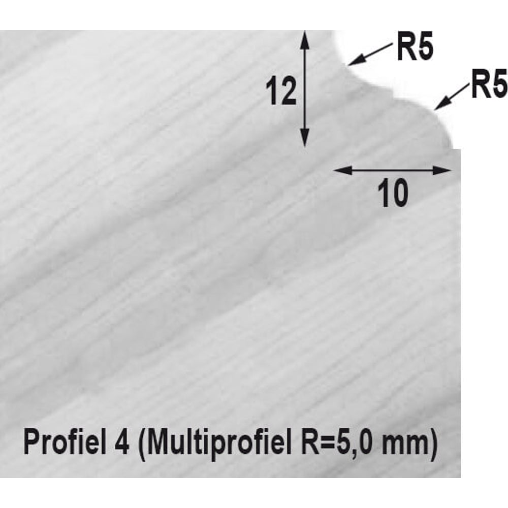 Km.multiprofielfrees R=5 + lager 12