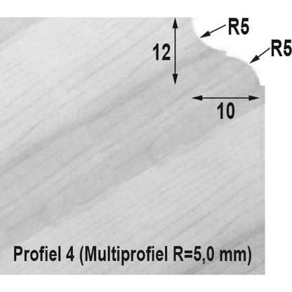 Km.multiprofielfrees R=5 + lager 12