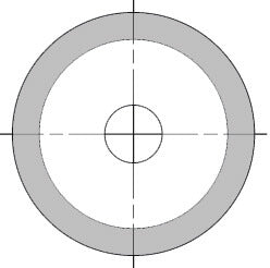 Holprofielkeermes R=9,5 mm, rondom geprofileerd, HW