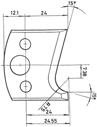 Profielmes (WS) en spaanbegrenzer Nr. 38