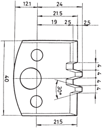 Profielmes (WS) en spaanbegrenzer Nr. 75
