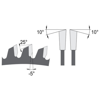 Zaagblad Ø 216 mm, asgat 30 mm, B=2,80 mm, Z=60 Wisseltand Neg., HW