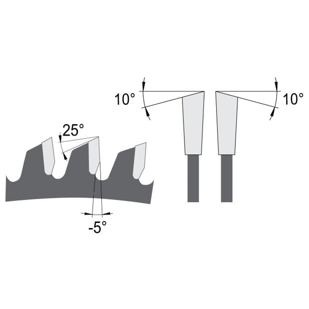 Zaagblad Ø 250 mm, asgat 30 mm, B=3,20 mm, Z=48 Wisseltand Neg., HW