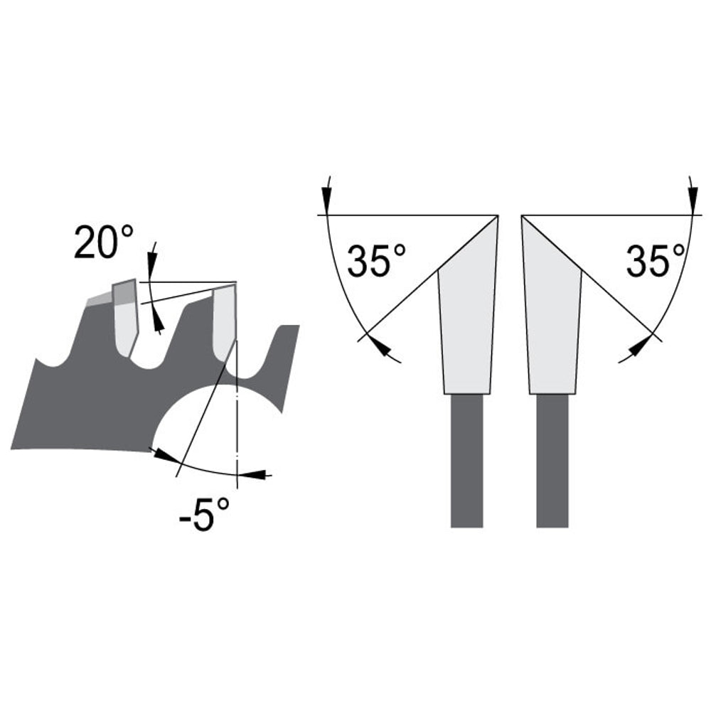Zaagblad Ø 350 mm, asgat 30 mm, B=3,50 mm, Z=108 Wisseltand Neg., HW
