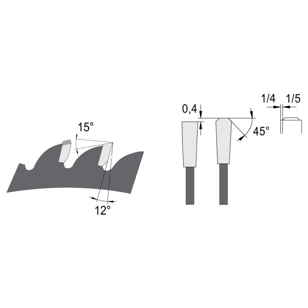 Zaagblad Ø 220 mm, asgat 30 mm, B=3,20 mm, Z=64 TF Pos., HW