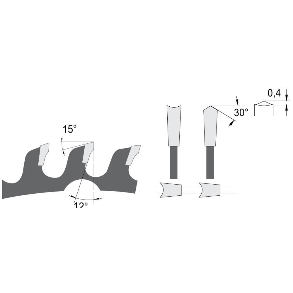 Zaagblad Ø 200 mm, asgat 30 mm, B=2,80 mm, Z=40 HDF Pos., HW