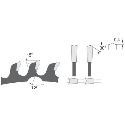 Zaagblad Ø 200 mm, asgat 30 mm, B=2,80 mm, Z=40 HDF Pos., HW