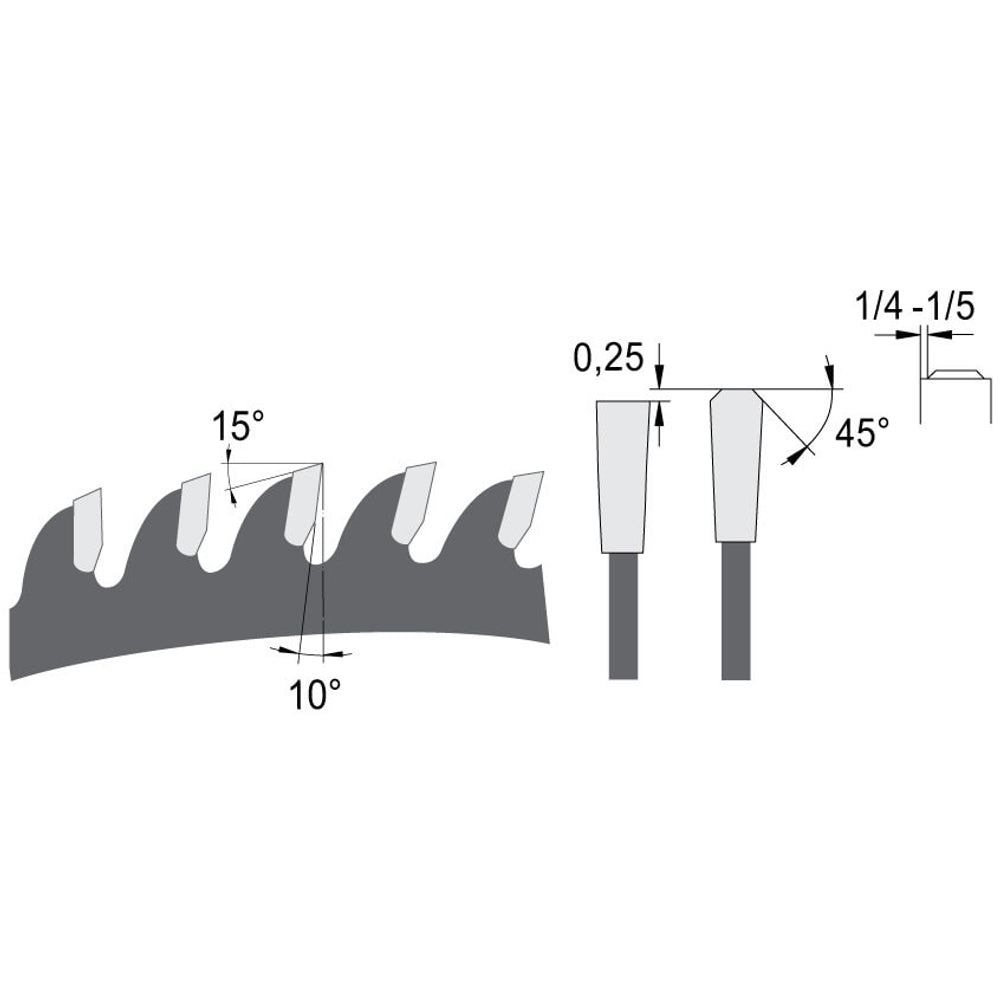Zaagblad Ø 350 mm, asgat 30 mm, B=3,20 mm, Z=108 TF Pos., HW