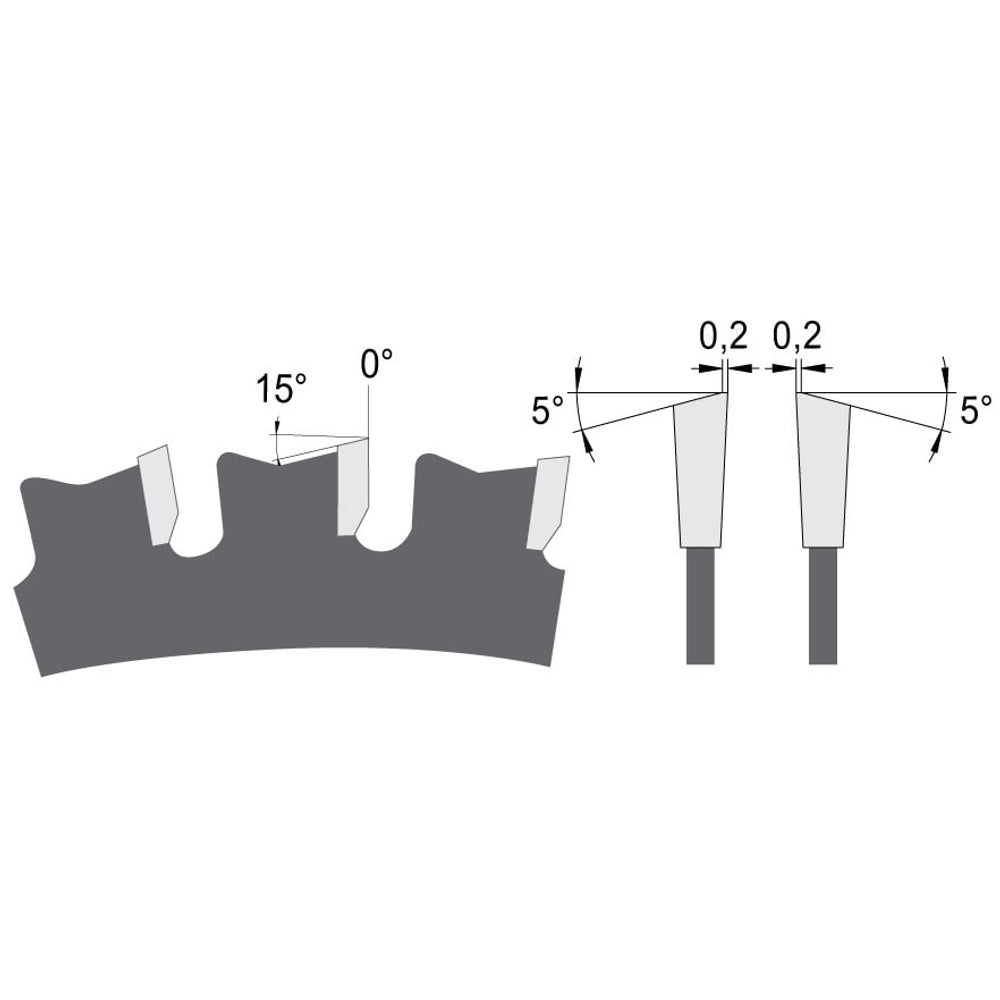Zaagblad Ø 350 mm, asgat 30 mm, B=2,40 mm, Z=80 W/Fase, HW
