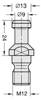 Spantang SK30 A=70mm