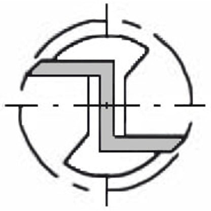 Groeffrees Ø 12 x 45 mm, TL=90 mm, S=12 mm, HW